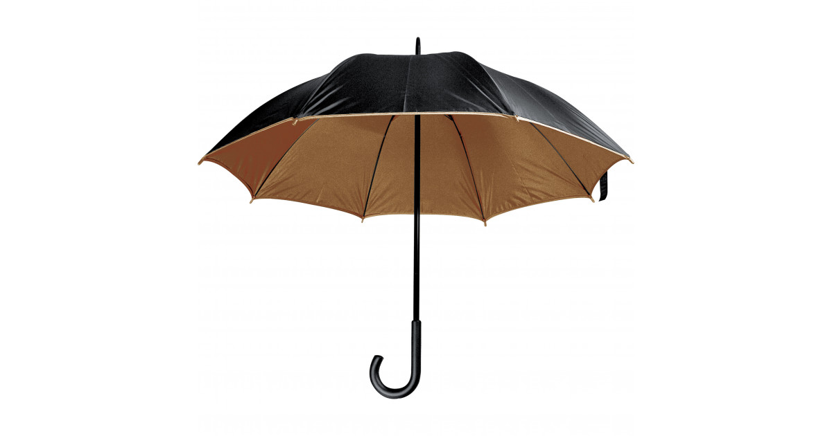 Luxuriöser Regenschirm mit doppelter Bespannung aus Polyester als  Werbeartikel ab 6,25 €