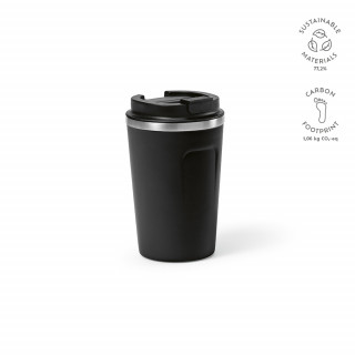 Limpopo Reisebecher recycelter Edelstahl 490 ml, schwarz