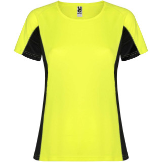 Shanghai Sport T-Shirt für Damen, fluor yellow / schwarz, S